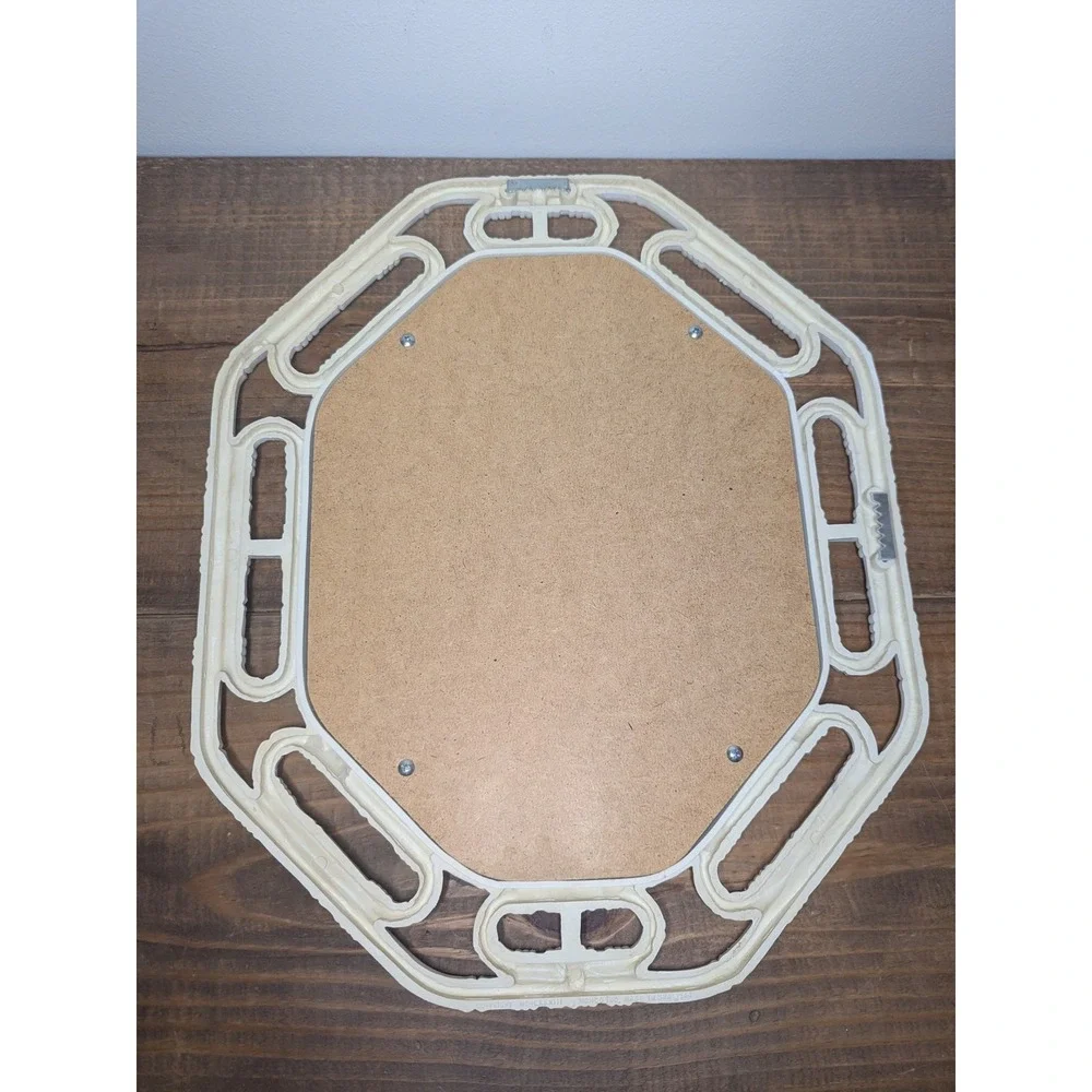 Homco Vintage Faux Bamboo Mirror and 2 Wall Towel‎ Holder White 1970s 1980s USA